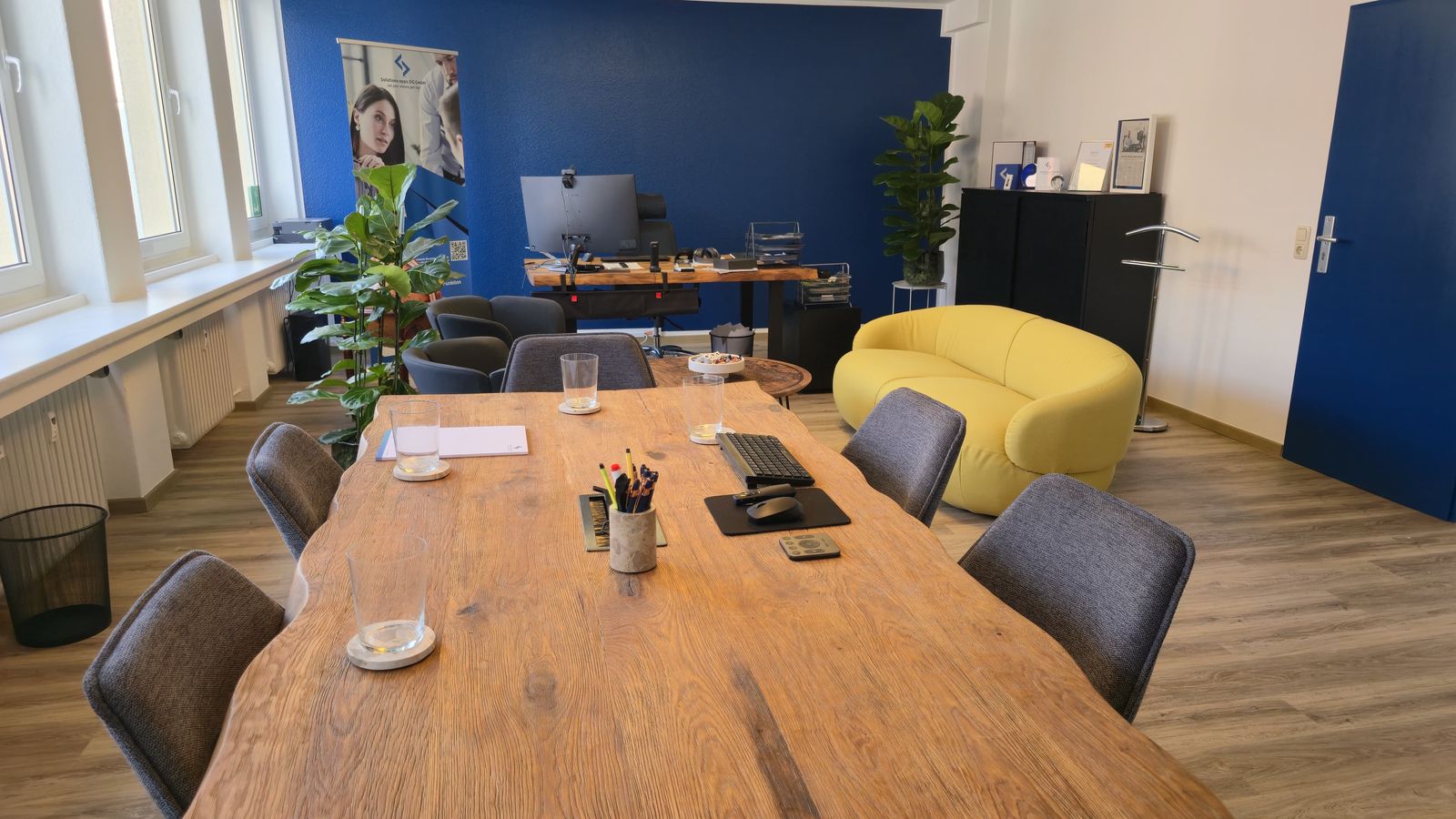 Meeting room in the Solutions-Apps team office
